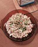 Ensalada de pasta y pollo asado estilo "Deli"
