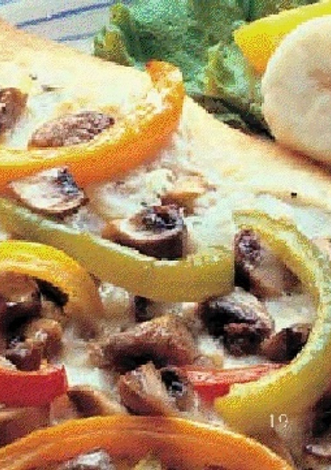 Una foto de Pizza dos quesos un poco más sana