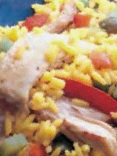 Una foto de Arroz con pollo para diabéticos