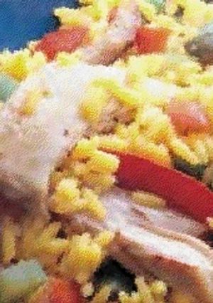 Una foto de Arroz con pollo para diabéticos
