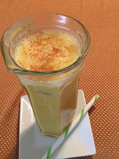 Una foto de Batido de calabaza (auyama) a la almendra