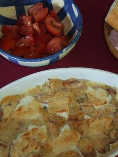 Una foto de Salchichas granjeras gratinadas