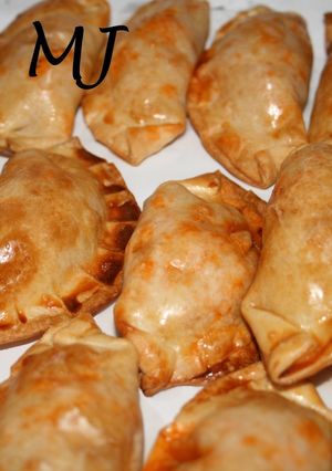 Una foto de Empanadas de pavo en salsa boloñesa