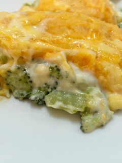Una foto de Pastel de brócoli y boniato gratinado