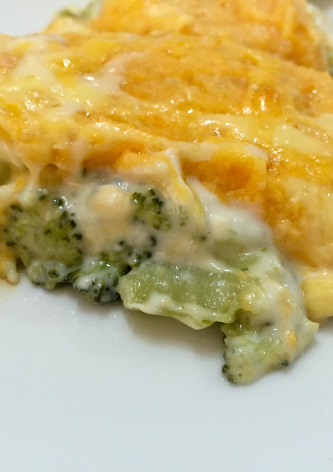 Una foto de Pastel de brócoli y boniato gratinado 