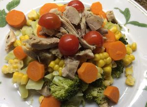 Una foto de Ensalada tibia de pollo