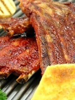 Una foto de Costillas agridulce a la parrilla