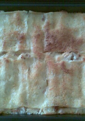 Una foto de Lasagna a la carbonara