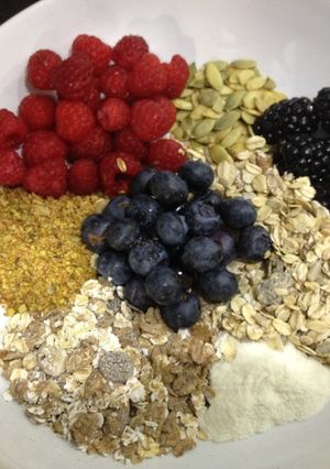 Una foto de Muesli con frutos