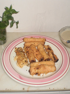 Una foto de Rollitos con champiñones