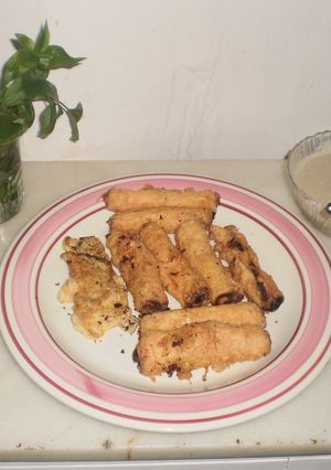Una foto de Rollitos con champiñones