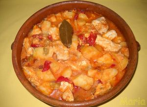 Una foto de Marmitako de bonito (cogote o ventresca)