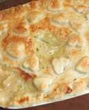 Pastel de hojaldre de pollo y verduras