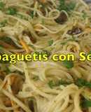 Espaguetis con setas