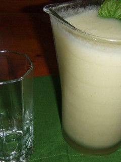Una foto de Batido de melón y menta