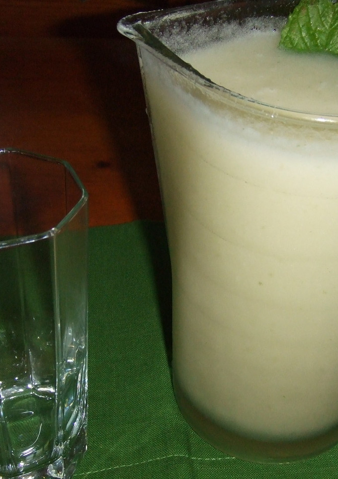 Una foto de Batido de melón y menta