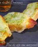 Pan de ajo con mozzarella fresca