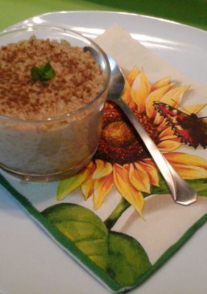 Una foto de Arroz dulce con galletas
