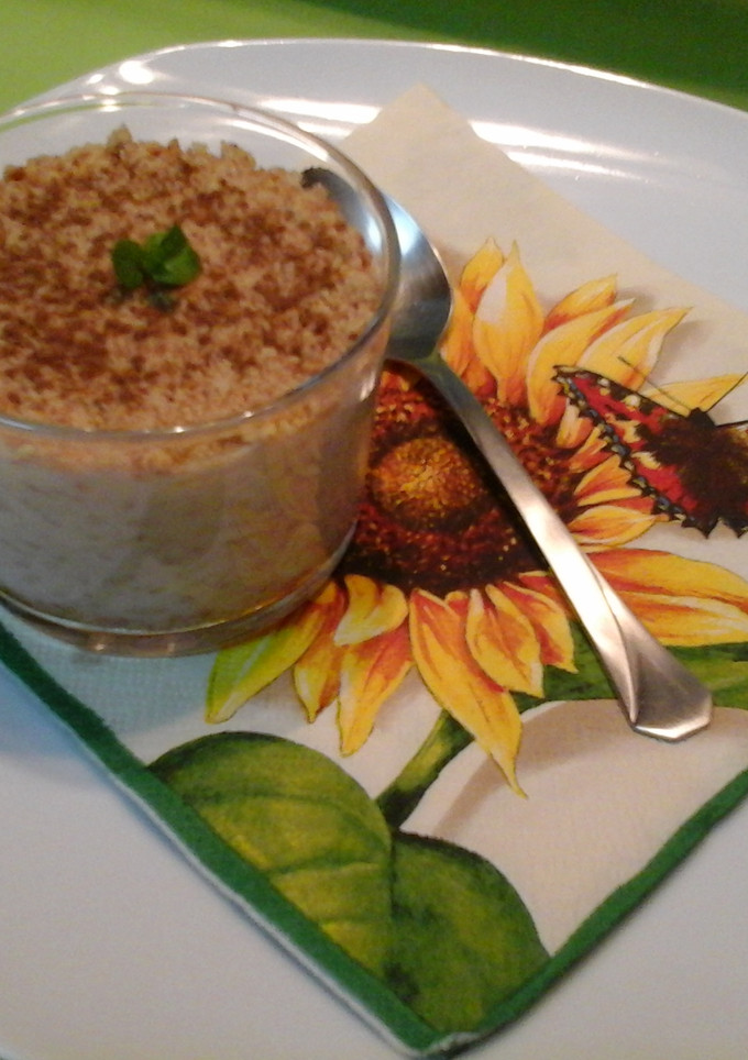 Una foto de Arroz dulce con galletas