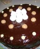 Bizcochuelo sufle relleno de crema de chocolate