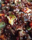 Quinoa roja con vegetales (apto celíacos)