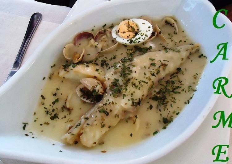 Rape a la vasca con almejas