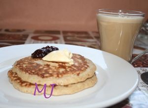 Una foto de Tortitas integrales de plátano