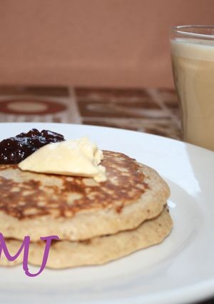 Una foto de Tortitas integrales de plátano