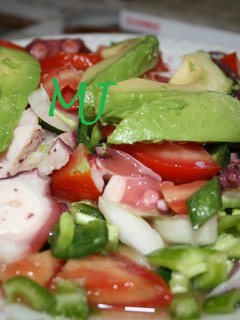 Una foto de Ensalada de pulpo a la mexicana