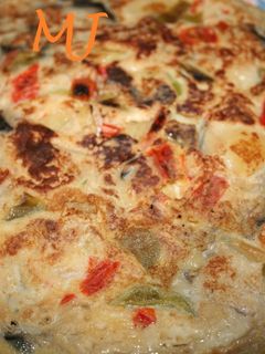 Una foto de Tortilla campesina con verduras