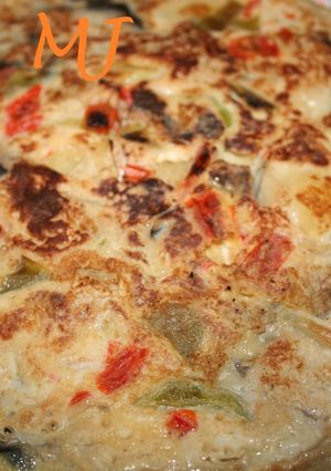 Una foto de Tortilla campesina con verduras