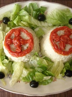 Una foto de Flan de bacalao con gambas
