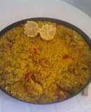 Paella de conejo