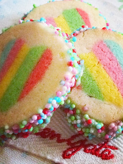Una foto de Galletas con corazón multicolor