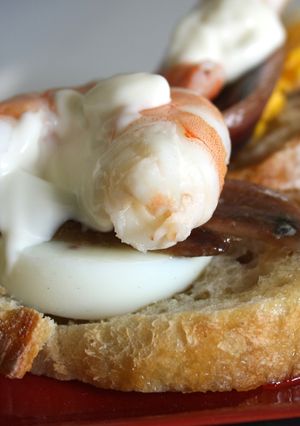 Una foto de Pan frito con huevo