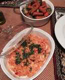 Arroz amarillo con camarones