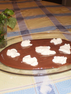 Una foto de Crema helada de chocolate