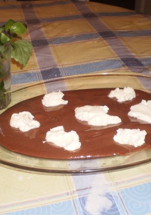 Una foto de Crema helada de chocolate