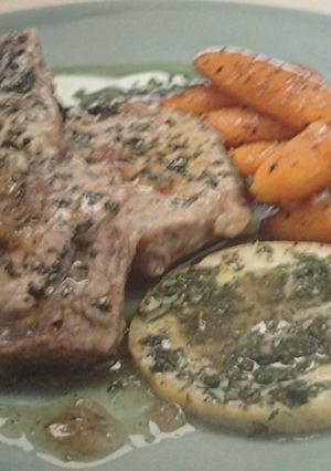 Una foto de Costilla de cordero a la miel y al limón