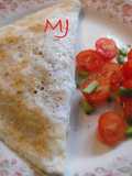Omelette de apio, cebolla y jamón