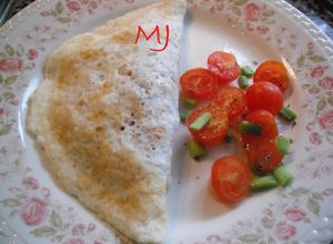 Una foto de Omelette de apio, cebolla y jamón
