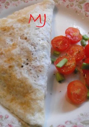 Una foto de Omelette de apio, cebolla y jamón