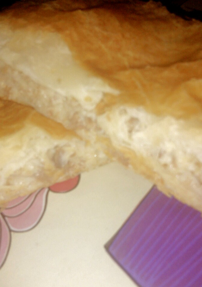 Una foto de Hojaldre de pollo con bechamel