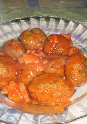 Una foto de Albóndigas con acelgas