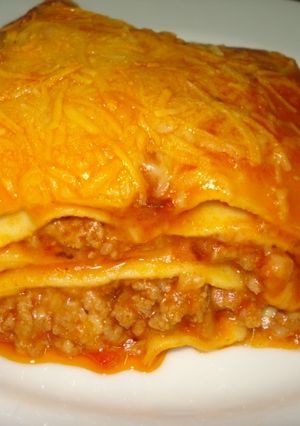 Una foto de Lasaña a la boloñesa