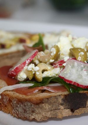 Una foto de Tostas con queso