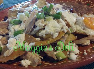 Una foto de Chilaquiles con huevo