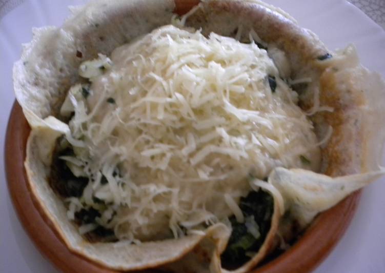 Crepes gratinados de pescado