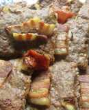 Albóndiga al horno con planchitas de panceta