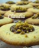 Galletas de pistacho con chocolate (sin gluten)